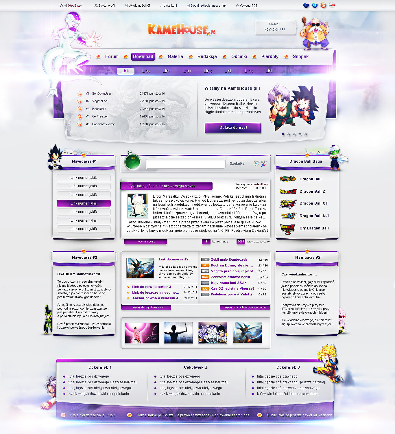 Dragon Ball Layout by hakeryk2