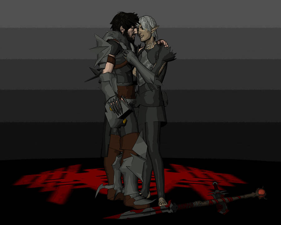 Hawke and Fenris 2 by deathoflight