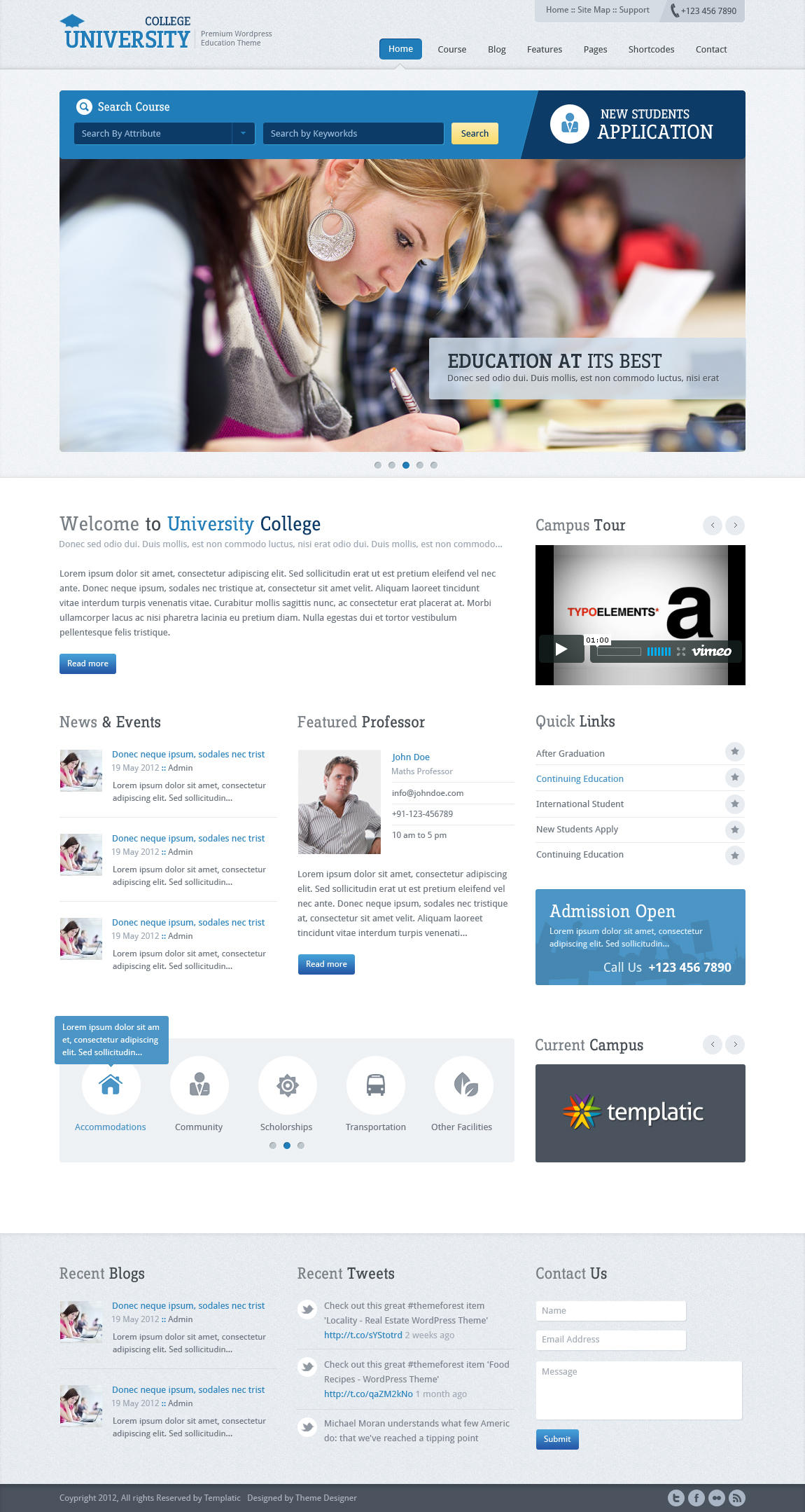 Education Wordpress Theme by sunilbjoshi