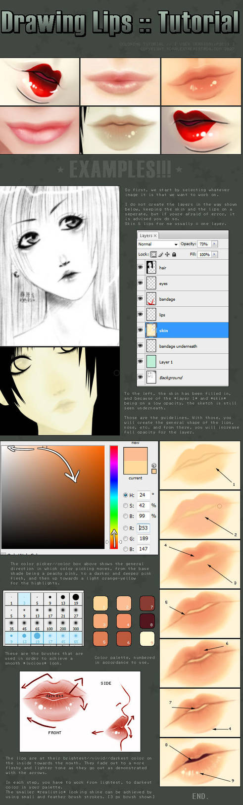 Drawing Lips :: Tutorial by moral-extremist