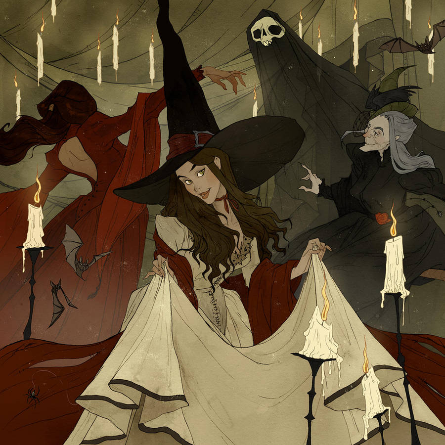 Drawlloween 2018 - The Witches Ball by AbigailLarson