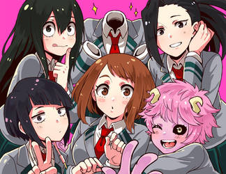 Boku no hero girls by Monotsuki
