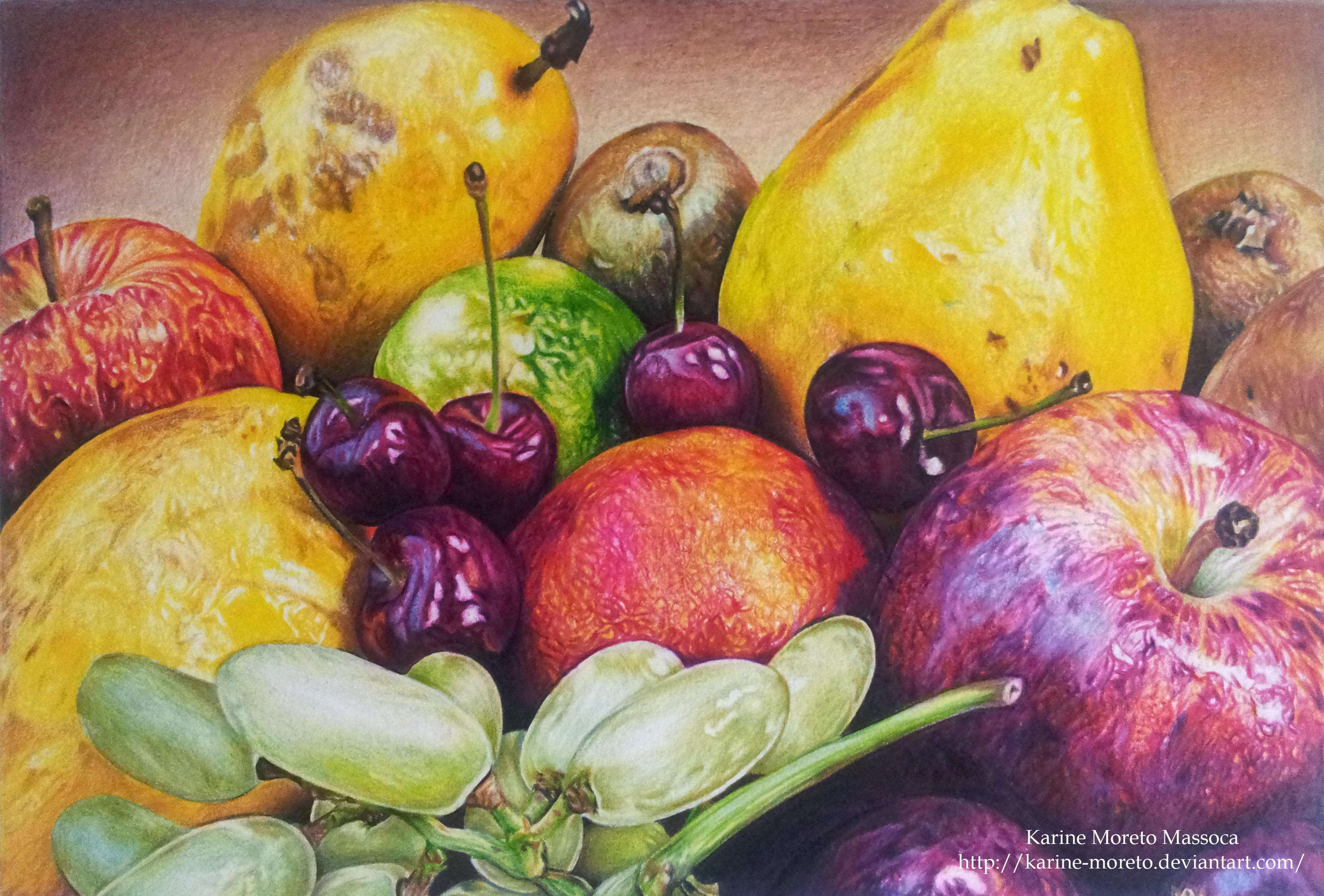 Colored Pencil Fruits by karinemoreto on DeviantArt