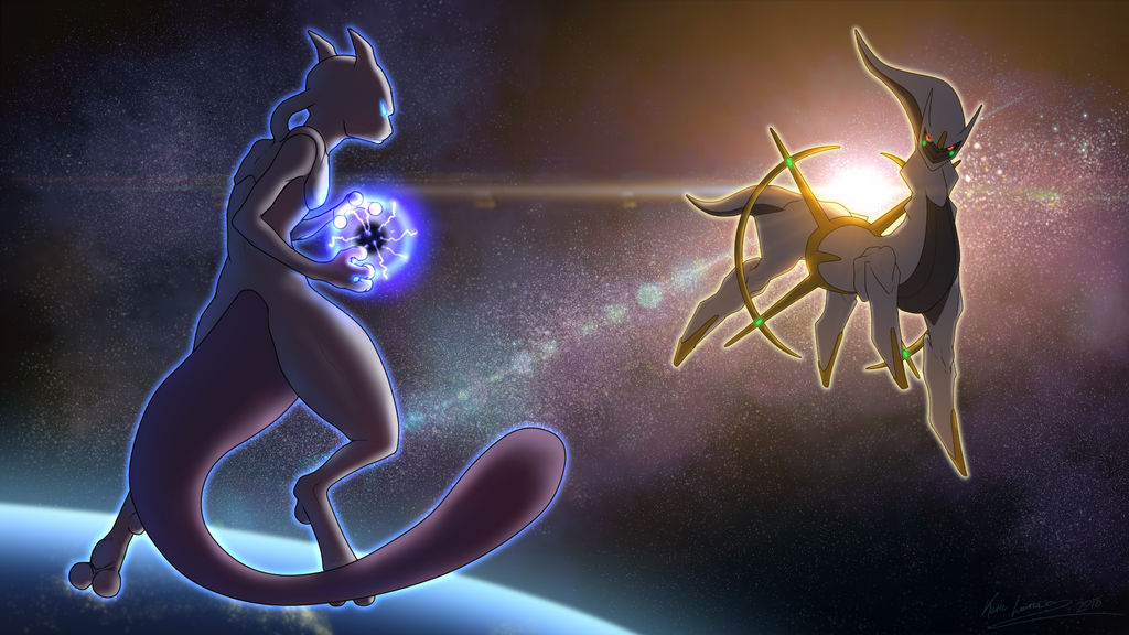 mewtwo vs arceus by