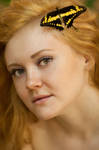 portrait with butterfly by s27w