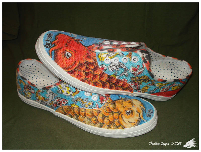 Koi Love Pair Shoes by fenrir66