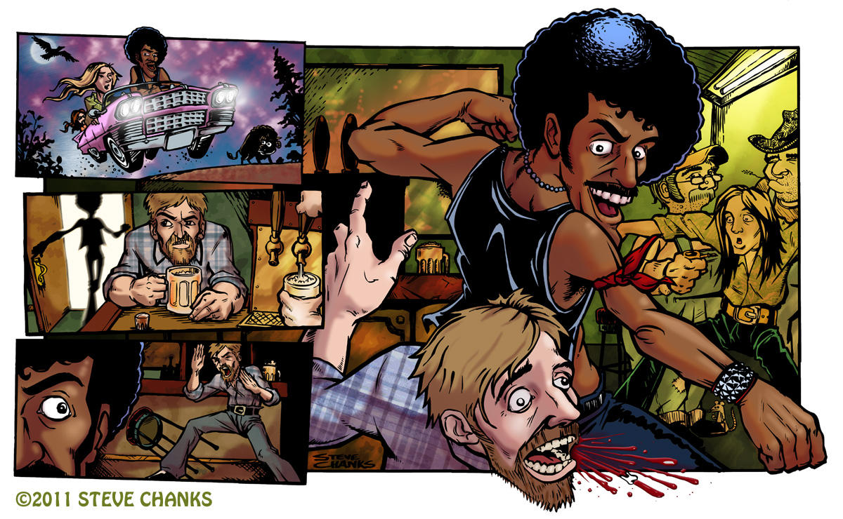 Thin Lizzy Guitar World Illo by SteveChanks