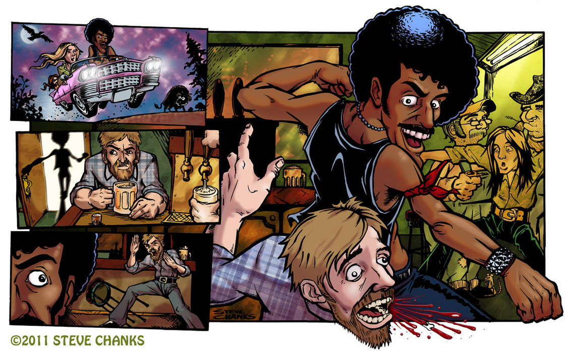Thin Lizzy Guitar World Illo by SteveChanks