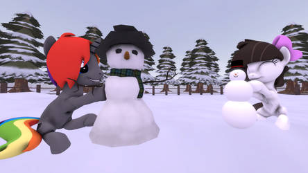 Snow Day (Krylone and Aggie) by mariofan48