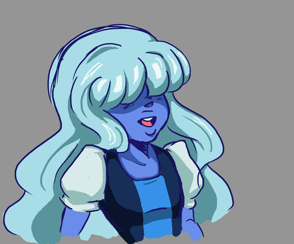 More Steven Universe fan art. XD These past few episodes were just so aaahhh~ amaze-balls. XD But now here's Sapphire. I'll draw Ruby next and then I'll prolly be done with SU fan art for a while. ...