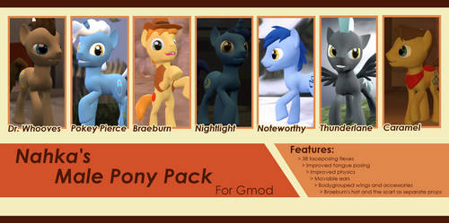 Male pony pack release by Poninnahka