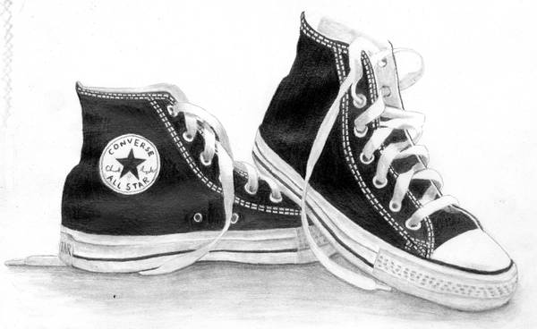 pencil - converse all-star by AmandaTheStampede