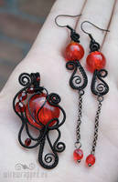 Black and red gothic set by ukapala