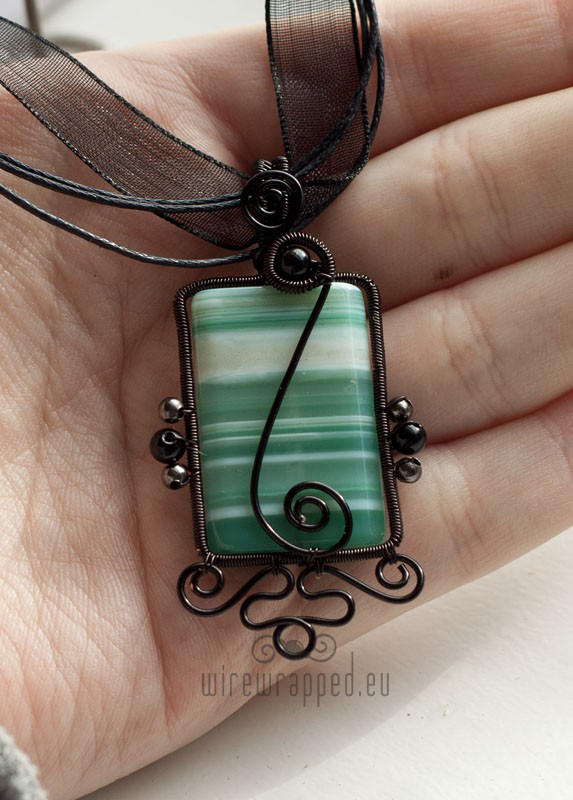 Rectangle agate pendant by ukapala
