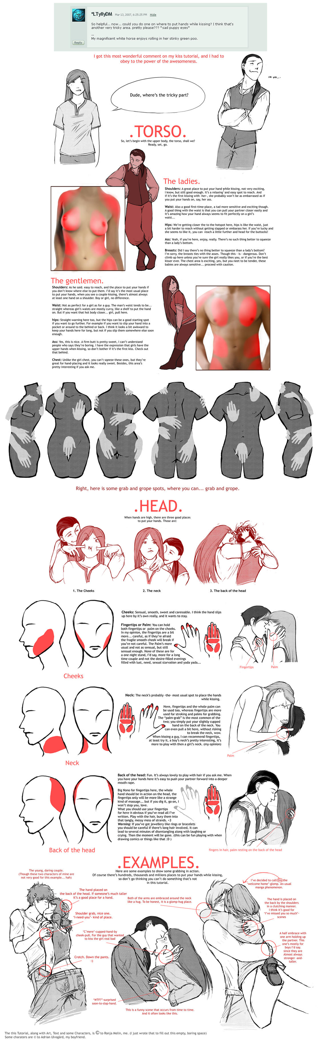 Tutorial: Hands while kissing by Uzlo
