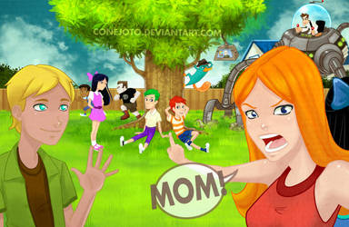 Phineas and Ferb by MayOrnelas