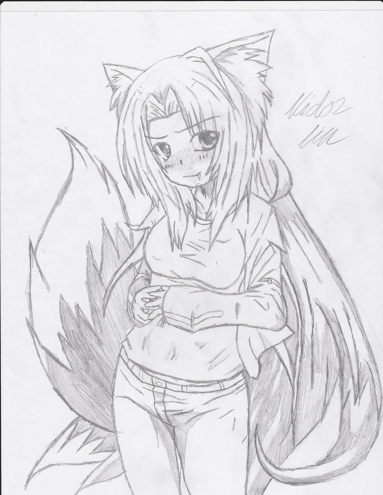 Fox Girl Drawing By Fadelesswolf On Deviantart
