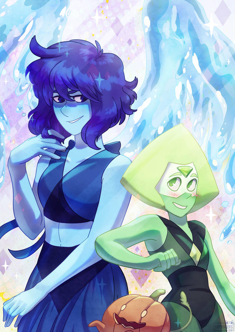 Fanart of Peridot and lapis laz