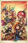 GameCave: Fighting Junkies Print 01 by RobDuenas