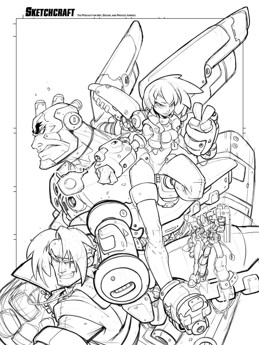 Burning Rangers Tribute - Linearts by RobDuenas