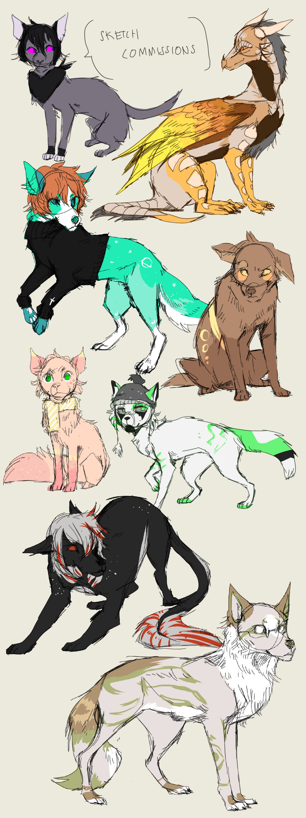 sketch commission batch by cy-krio