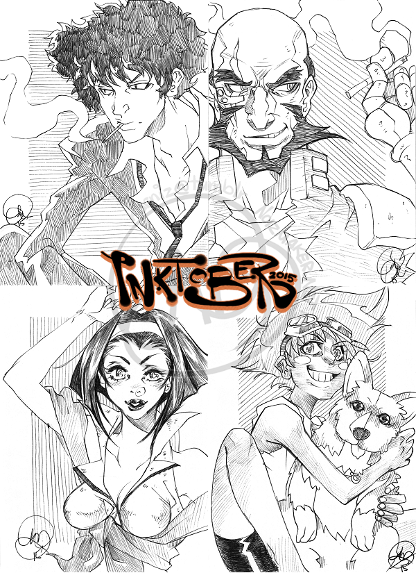INKTOBER 2015 - Cowboy Bebop by karniz