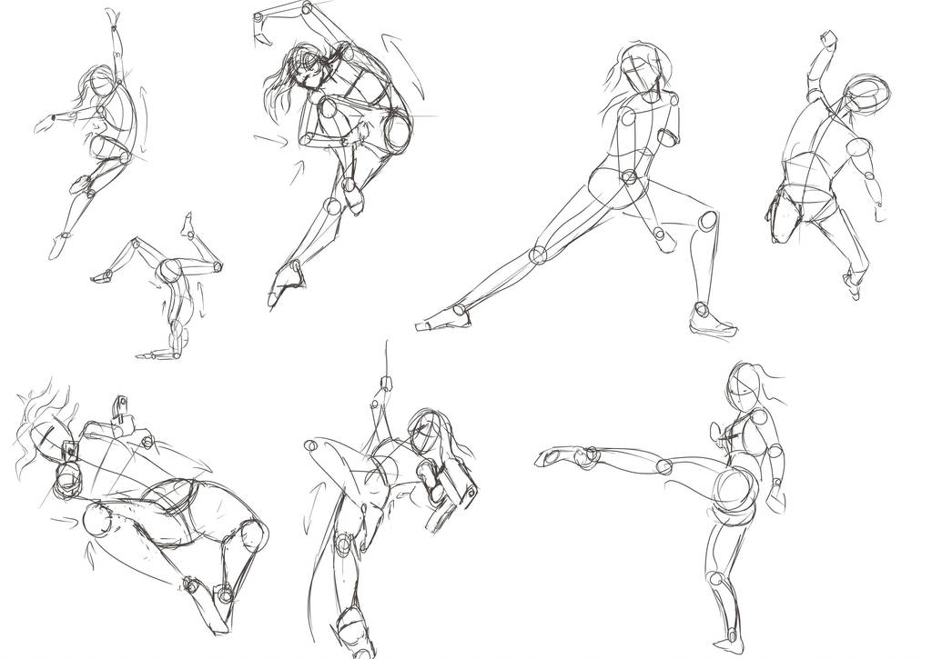 action pose study by MonkeyKing9001 on DeviantArt