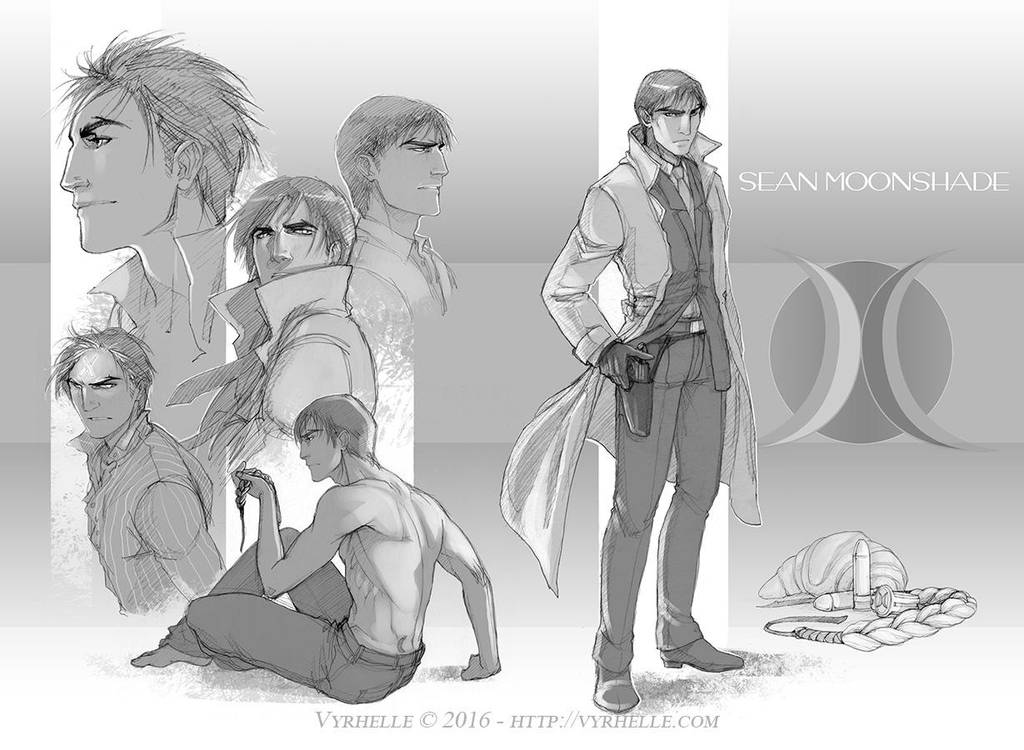 Sean Moonshade for artbook by Vyrhelle-VyrL