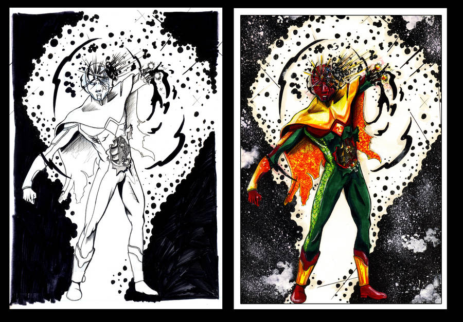 Coloring: Vision - Civil War by PeaceMakerSama
