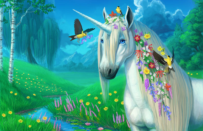 meadow foraging background by hibbary