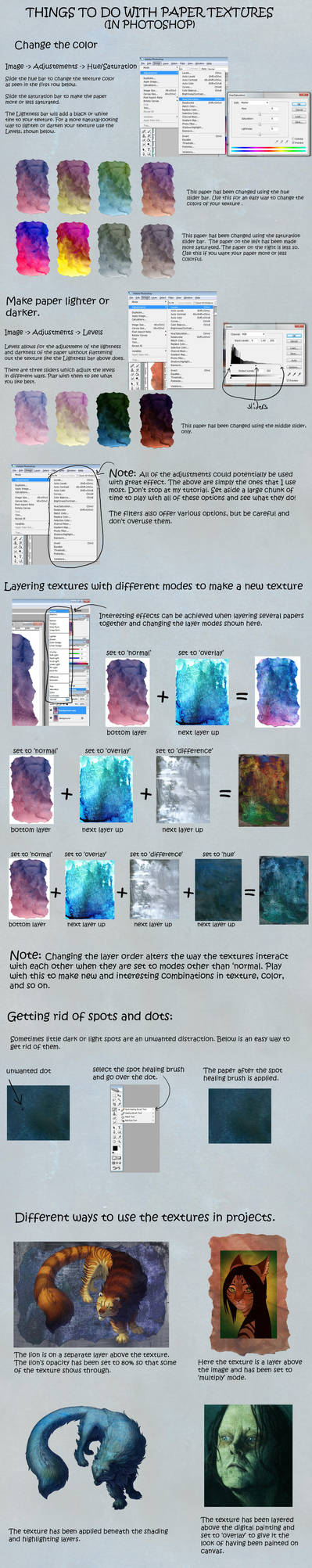 Using my textures in Photoshop: a basic tutorial by hibbary