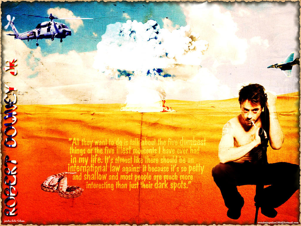 Robert Downey Jr Desert Quote Wallpaper By Wanderingalice84 On