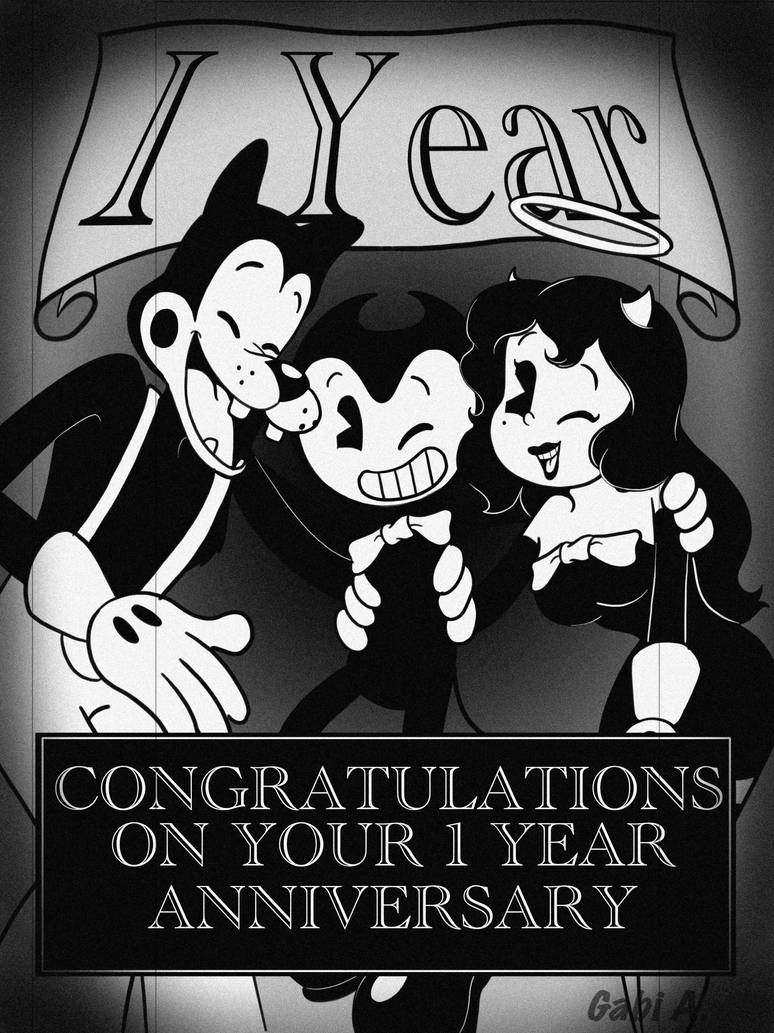 happy 1 year anniversary bendy by cacartoon on deviantart