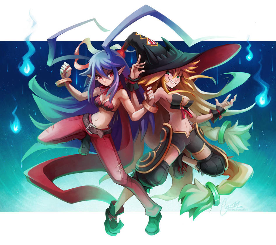 Disgaea - Laharl and Metallia - COMMISSION by RinTheYordle