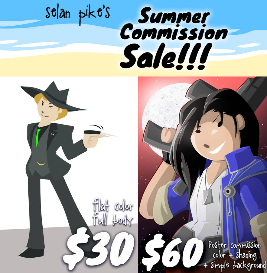 Summer Commissions are open!! by SelanPike