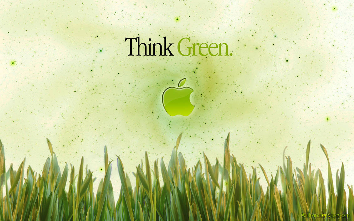 Apple wallpaper 2 green by Kageyoshi07