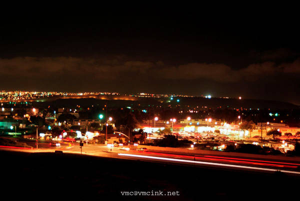 Chula Vista at Night, Border by vmcampos