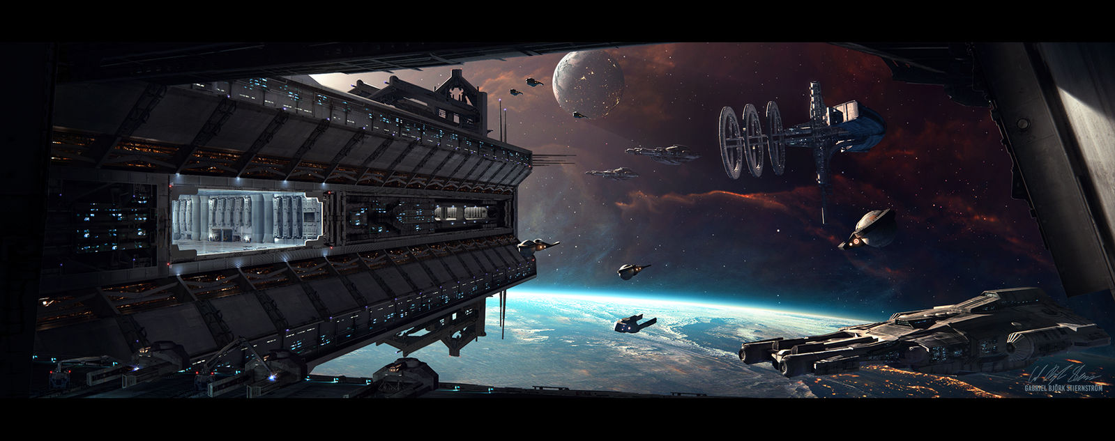 Hades' Star - Space Station by GabrielBStiernstrom