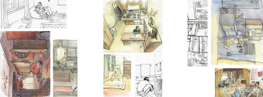 Room illustrations by melukilan
