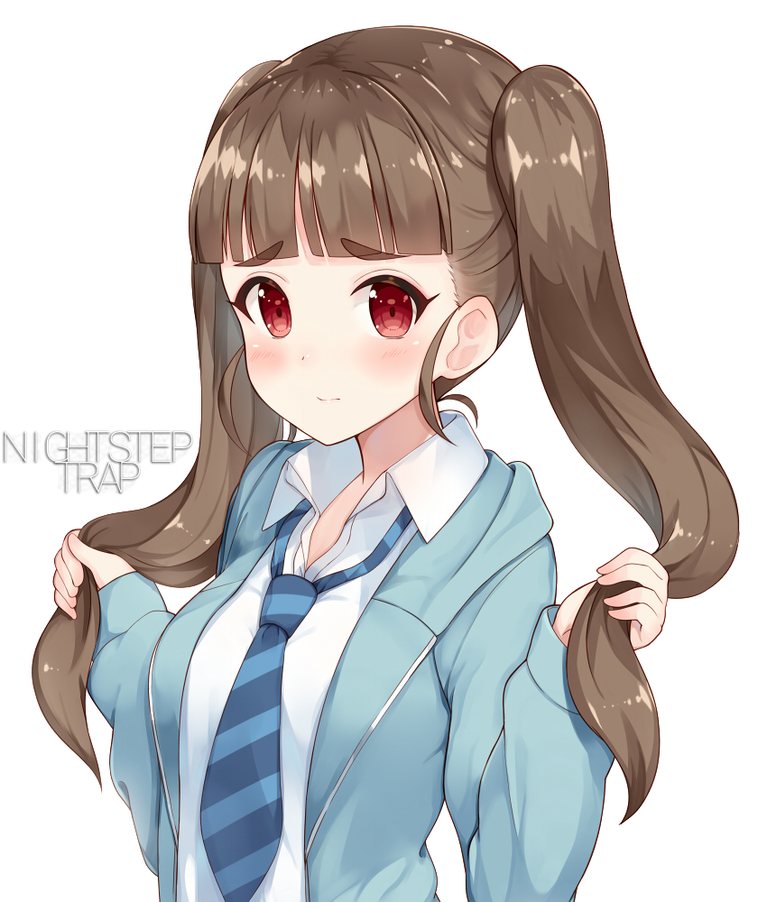 Cute Blushing Anime Girl With Twintais by nightsteptrap123 on DeviantArt