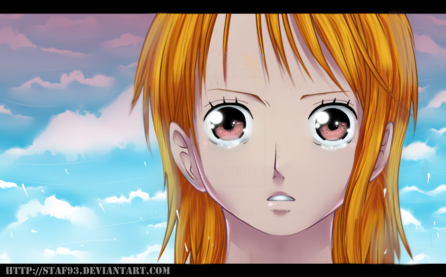 nami one piece crying