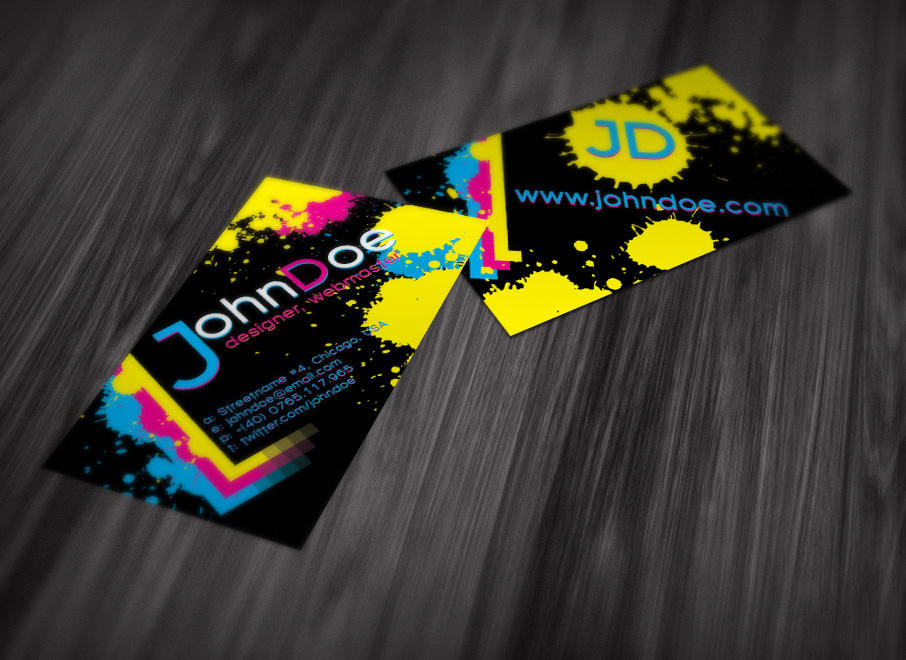 Splattered Ink Business Card by CucuIonel