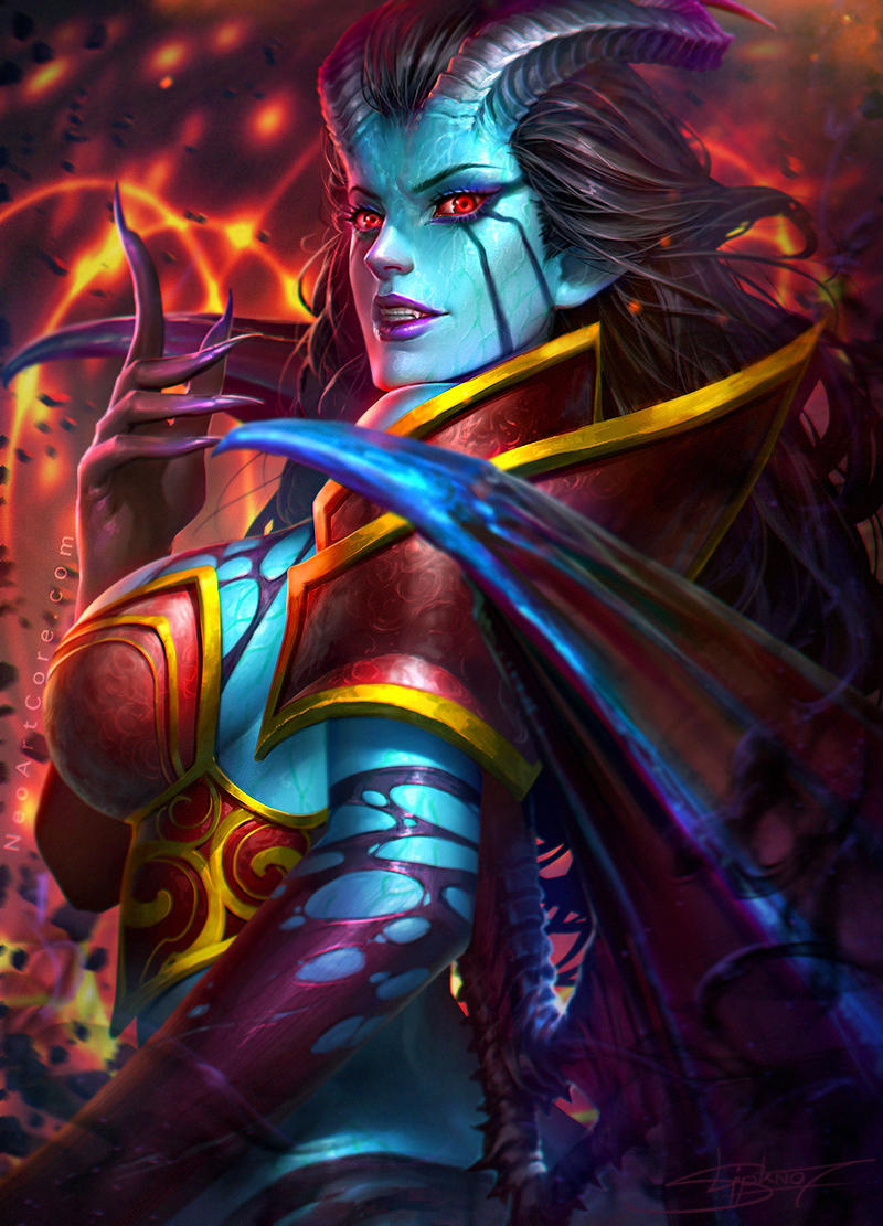 Dota2 Queen of Pain Fanart by NeoArtCorE