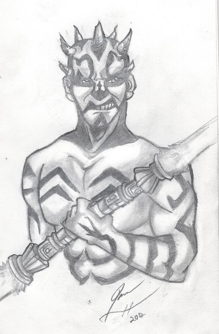 Quick Darth Maul Sketch by LordPunisher on DeviantArt