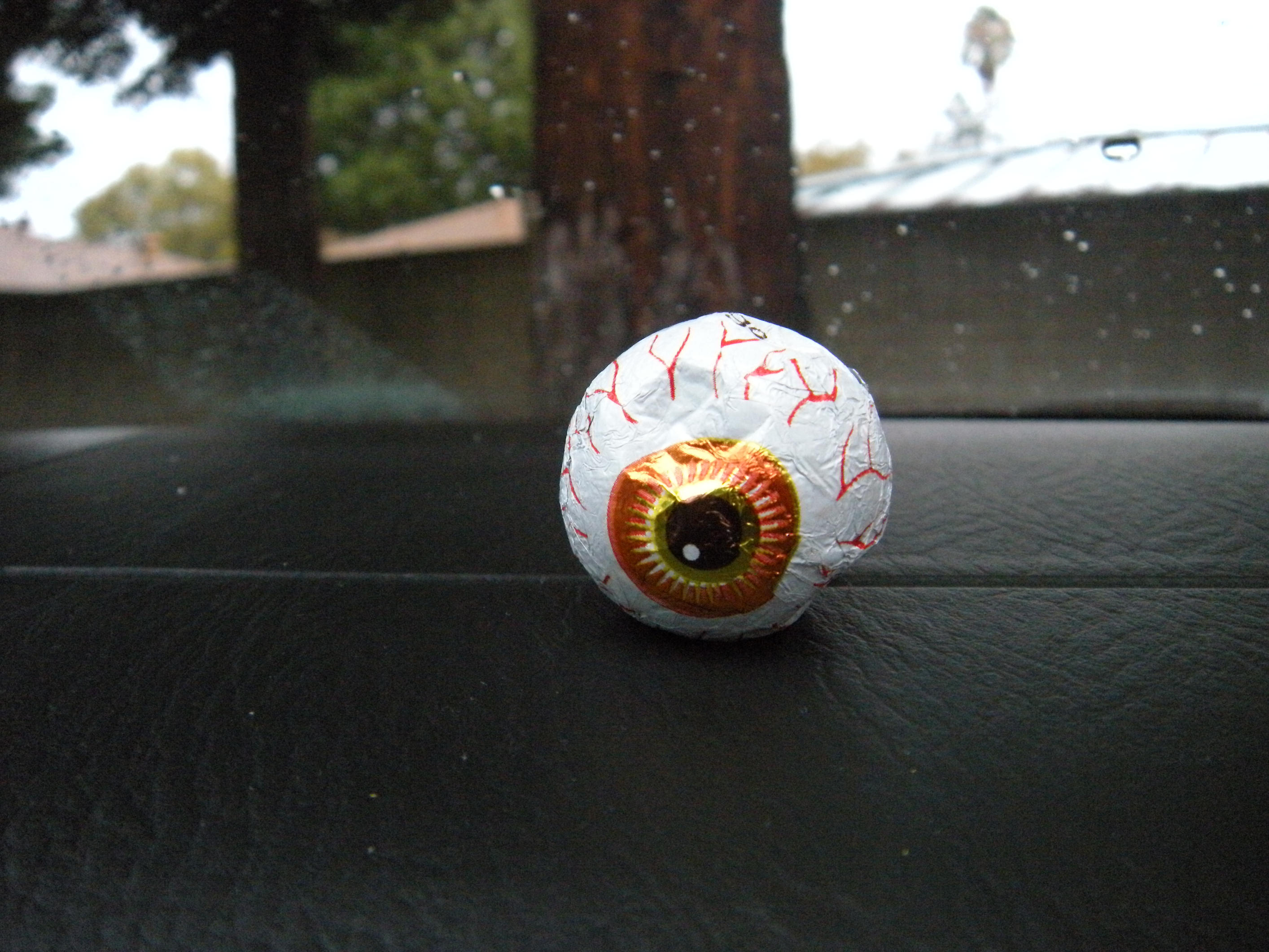 foil covered chocolate eyeballs foil covered chocolate eyeballs