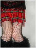 Tartan And Fishnets by Red--Roses