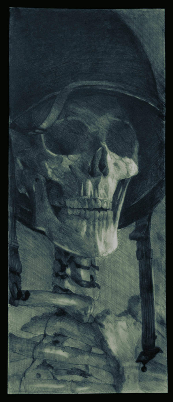 Skull and Helmet Stilllife by bradwright