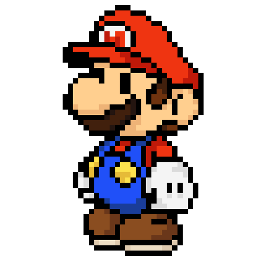 Big Mario Pixel Art Grid