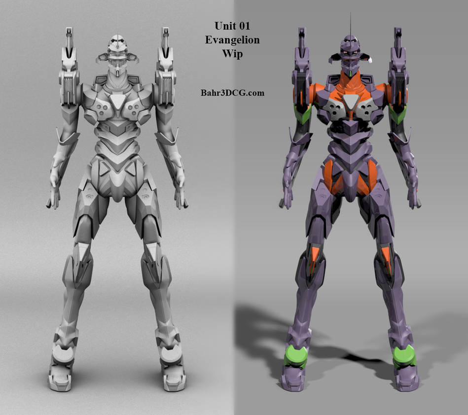 Eva Unit 01 WIP2 - quick shade by Bahr3DCG