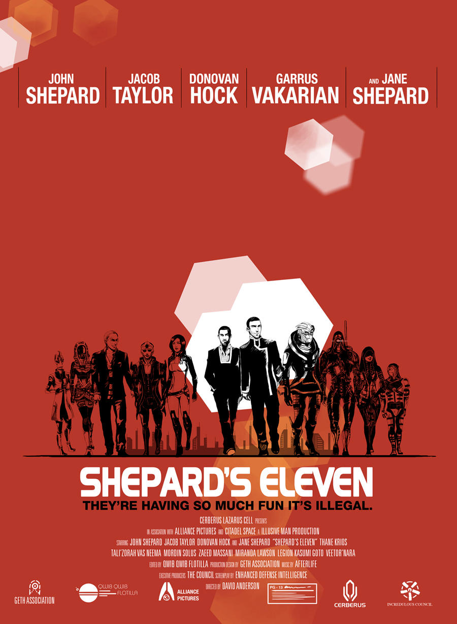 ME2 Shepard's Eleven Poster by pen-gwyn